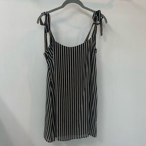 Reformation black and white stripe mini dress, XS